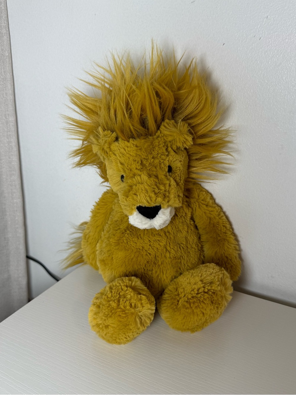 Plush Lion Stuffed Animal - Mustard Yellow 12”